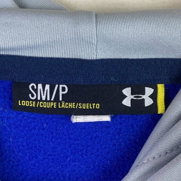 Under Armour Royal Blue White Hoodie Men's Size SMALL - Nice! - Picture 3 of 6
